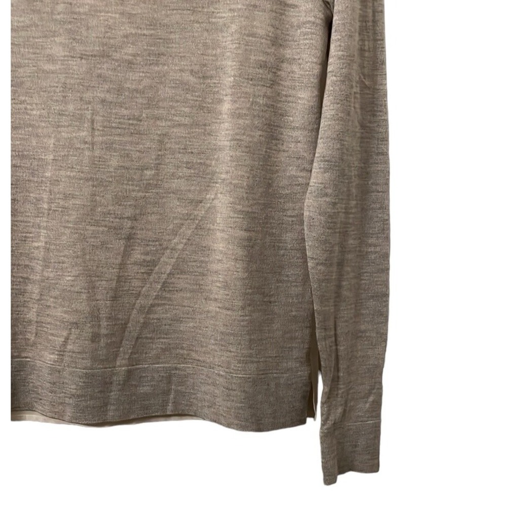 Equipment Femme Women's Gray Off‎ White Back Silk Cashmere Mix Top Size XS - Picture 2 of 5